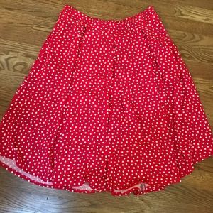 EUC lularoe madison skirt with pockets polka dot